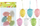 Dekor vezësh plastike MFP, 6cm, set me 6 copë, shumëngjyrëshe