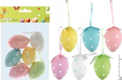 Dekor vezësh plastike MFP, 6cm, set me 6 copë, shumëngjyrëshe