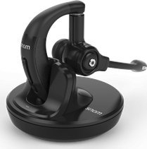 Безжични слушалки DECT Snom A150, над уво, со микрофон, црни