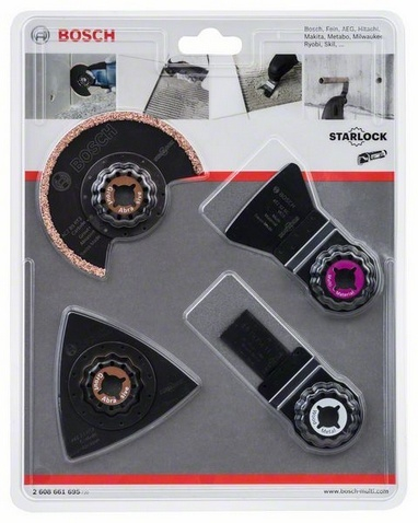 Set aksesorësh për pllaka Bosch Tile Set, 4 copë, karbid BIM