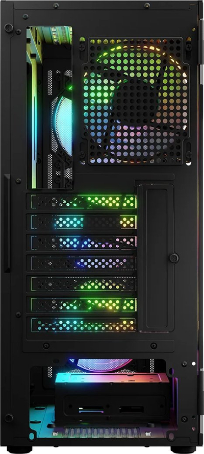 Kase kompjuteri Logic Concept Portos ARGB, MIDI Tower, xham i kalitur, e zezë