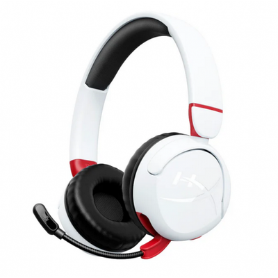 Kufje wireless HyperX Cloud Mini, për PC dhe konzola, Bluetooth 3.5mm, të bardha të kuqe