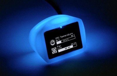 Тересен монитор Aquacomputer VISION Glow, USB, сензор за температура на околина, бел