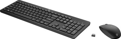 Set tastierë dhe maus HP 235 Wireless, RF, për zyrë, i zi