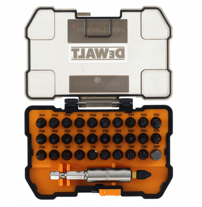 Set bitash vidhosjeje Dewalt McLaren F1 FLEXTORQ, 32 copë, me mbajtës magnetik