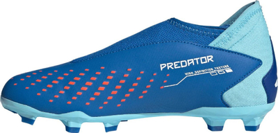 Këpucë futbolli për kalamaj Adidas Predator Accuracy.3 LL FG Jr IF2266, pa lidhëse, për bar natyral, blu