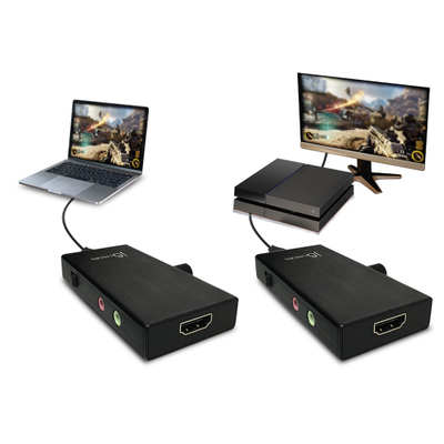 Përshtatës për kamerë J5create JVA02, HDMI në USB-C, 1080p, i hirtë