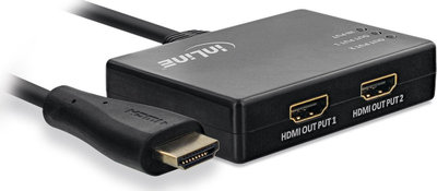 Ndarës kabllosh HDMI InLine me 2 porta, 4K 60Hz, 0.5m, i zi
