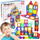 Lodër magnetike PicassoTiles PT42, set ndërtimi 3D, 42 copa, me ngjyra