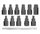 Set çelsash për tapë vaji Yato YT-0600, 12 copë, çelik karboni i zi