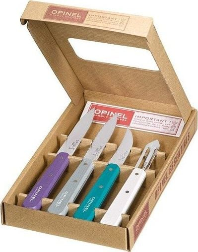 Set thika kuzhine Opinel Art Deco, 4 copa, shumëngjyrësh