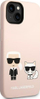Mbulesë telefoni Karl Lagerfeld Karl &amp; Choupette, iPhone 14 Plus 6.7", silikon, rozë e çelët