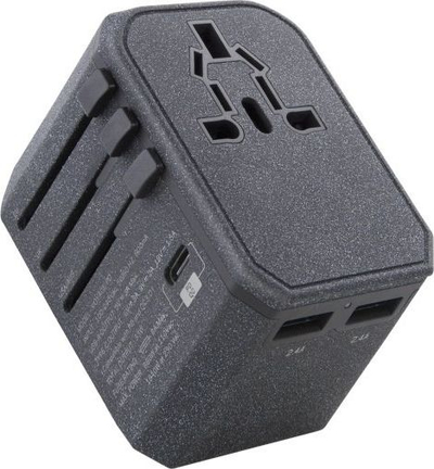 Karikues muri Uniq UNIQ137, 2x USB A, 1x USB C, 3A, gri