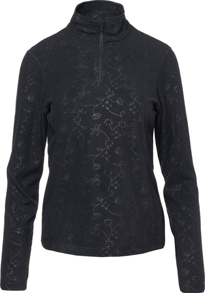 Bluza Hi-Tec ELISA për gra, mikrofleece i hollë, e zezë