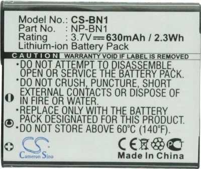 Bateri kamerë Cameron Sino CS-BN1, 630mAh, për Sony NP-BN NP-BN1