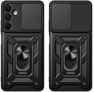 Mbulesë telefoni Tech-Protect CamShield Pro për Samsung Galaxy A17 4G 5G, me unazë 360°, me mbulesë kamere, e zezë
