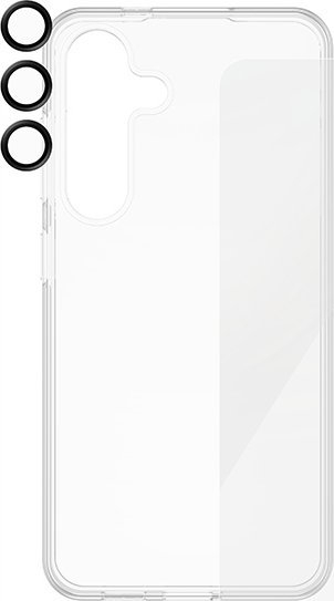 Set mbrojtës telefoni PanzerGlass SAFE 3 në 1, për Samsung Galaxy S24, xham ekrani, maskë edhe mbrojtës kamere, transparent