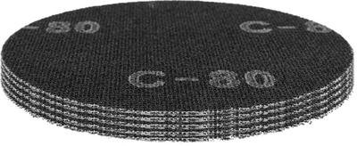 Rrjetë abrazive për gips Graphite, 180 mm, K80, 5 copë