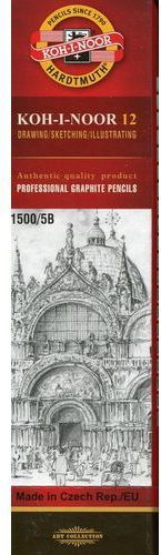 Laps grafik KOH-I-NOOR Graphite 5B, gjashtëkëndor, gri
