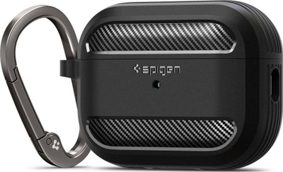 Kapak Spigen Rugged Armor për Apple AirPods Pro 2/1, TPU, i zi mat