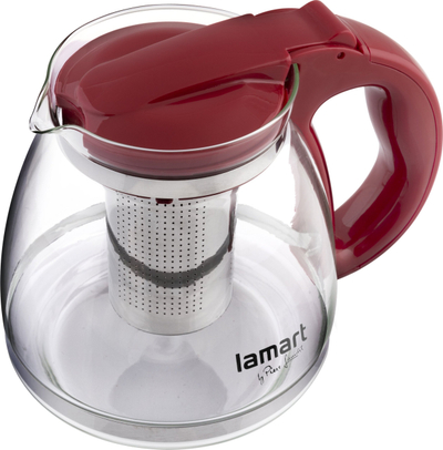 Çajnik LAMART LT7074, 1.5L, xhami, i kuq