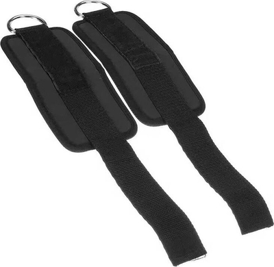 Rrip për kyçin e këmbës për palestër Ankle Strap, set me 2 copë, me jastëk neopren, ngjyrë e zezë