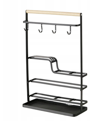 Raft muri Boltze Home Agneta, 43.5cm, hekur, i zi