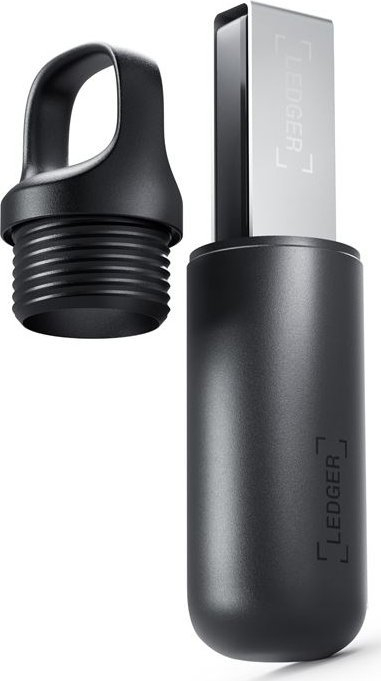 Kuti mbrojtëse Ledger Nano X Pod, për portofol hardware, cilindrike, e zezë