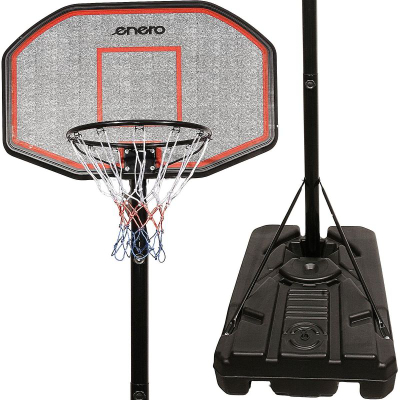 Kosh basketbolli Enero Basketball Construction Set, i rregullushëm 2.0-3.04 m, portativ, i kuq