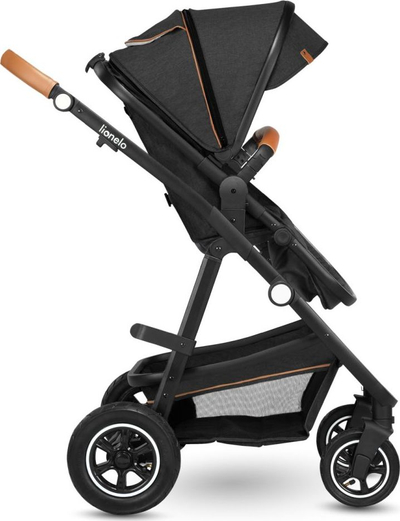 Karrocë bebe Lionelo Amber Combi 2 në 1, deri 22 kg, me shportë dhe ulëse sportive, gri grafit