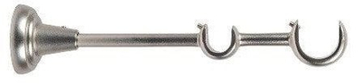 Mbajtëse shufre perde DOMOLETTI, 20cm, për diametër 16 25mm, argjend
