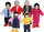 Set lodrash Happy Family Asian, 6 kukulla druri, për shpi kukullash, shumëngjyrëshe
