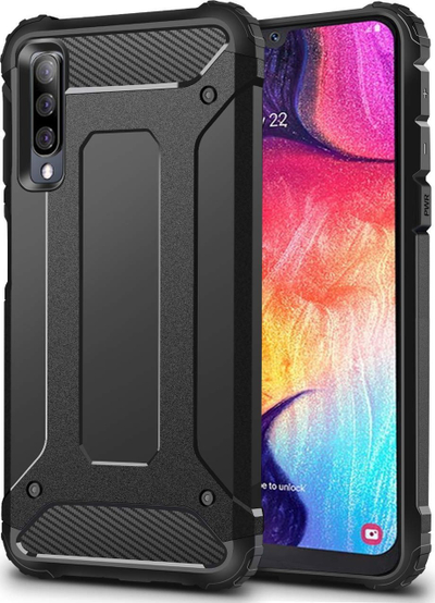 Mbulesë telefoni Armor për Huawei P Smart 2021, rezistente ndaj goditjeve, TPU dhe plastikë e fortë, e zezë
