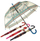 Çadër Adar Umbrella, transparente, dorezë J, ngjyra miks