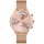 Smartwatch Gravity GT5-7 Women, rrip silikoni dhe mesh, rozë gold