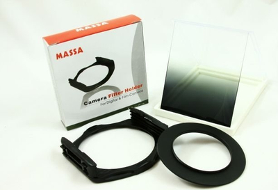 Set filtri fotografik Massa Cokin Type, holder dhe unazë adapter, filtër gri gradacional, 52mm