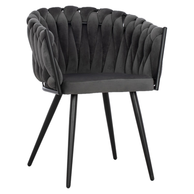 Kolltuk Luanda velvet + këmbë metal 60×54×78 cm (HM8741.01)