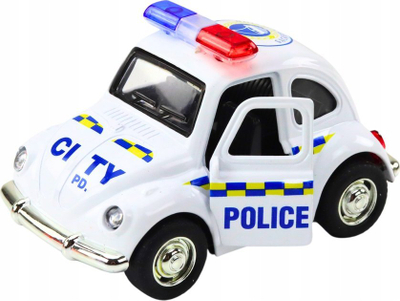 Lodër makinë policie Classic, shkalla 1:38, drita dhe tinguj, e bardhë