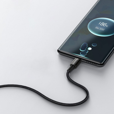 Kabllo karikimi Baseus USB në USB Type C, 100W, 2m, i zi