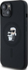 Kapak telefoni Karl Lagerfeld Karl and Choupette, silikon, MagSafe, për iPhone 15, i zi
