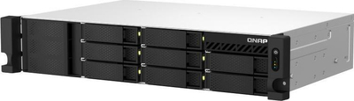 Server skedarësh Qnap TS-873AeU-4G, 8 slote disqesh, 2U rackmount, i zi