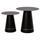 Set tavolina për kafe Balli Φ50&Φ40cm (HM9996), zezë