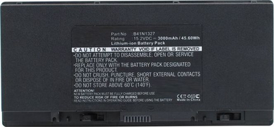 Bateri për laptop Asus B41N1327, 45.6Wh, 15.2V, e zezë