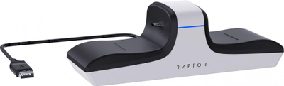 Karikues për kontrollera PS5 Raptor Gaming, USB, i bardhë