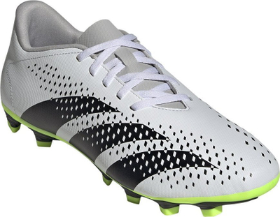 Këpucë futbolli Adidas Predator Accuracy.4 FG/AG, unisex, për fushë të thatë edhe sintetike, të bardha me të zeza