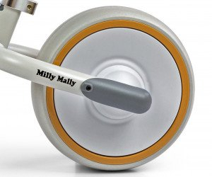 Biçikletë balancu për kalama Milly Mally Skippy, skelet çeliku, goma EVA, e bardhë