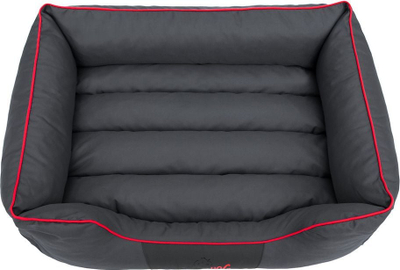 Shtrat për qen Hobbydog Comfort XXL, material codura, gri me të kuqe