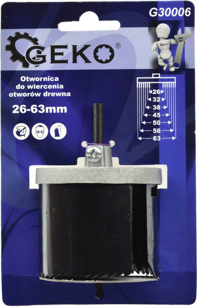 Сет кружни пили GEKO, 26-63mm, 7 парчиња, за дрво