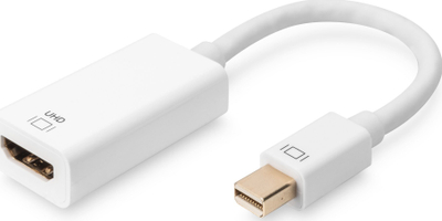Kabllo adapter Digitus DB-340416-002-W, DisplayPort në HDMI, 0.2m, i bardhë