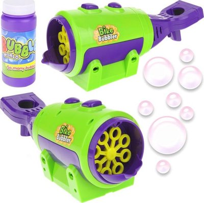 Машина за меурчиња Bike Bubbler, автоматска, за велосипед, зелено виолетова